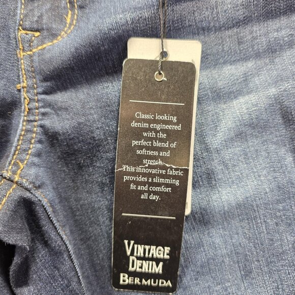 1822 Denim Bermuda Shorts Womens 6 Blue Vintage Stretch Classic Mid Rise Jeans - Picture 7 of 14